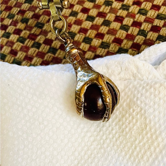 Antique Silver Claw red orb watch fob circa 1890s. - Picture 6 of 11